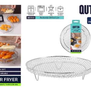 20 cm-es egymásra rakható kerek Airfryer rács Quittin