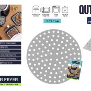 Air Fryer szilikon alátét, kerek 19,5 cm – Quttin