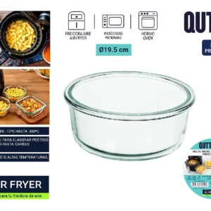 Kerek airfryer üveg forma – 19,5 cm Quttin