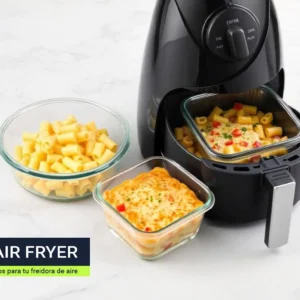 Négyzet alakú airfryer üveg forma 17,5 cm-es Quttin