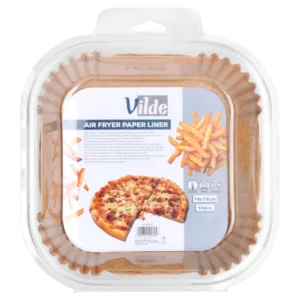 Air Fryer papír sütőbetét, 19×19 cm (50 darabos, négyzetes)