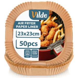 Papírbetét Air Fryer forrólevegős sütőhöz – 23×23 cm, 50 db