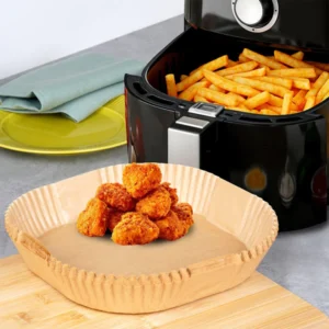 Papírbetét Air Fryer forrólevegős sütőhöz – 23×23 cm, 50 db