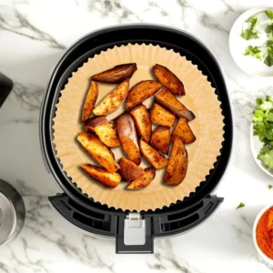 Air Fryer papír sütőbetét, 23 cm (100 darabos, kerek)