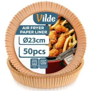 Air Fryer papír sütőbetét, 23 cm (50 darabos) kerek